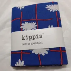 Kippis　綿シーチング 花柄　青地に白い花柄