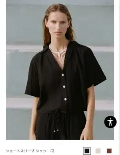 新品未使用　ZARA ショートスリーブシャツ　Mのサムネイル
