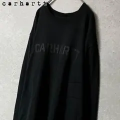 USカーハートcarharttロンtロングスリーブ長袖ブラック希少プリント