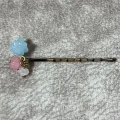 【美品】ヘアピン 金平糖 ピンク 水色 ホワイト ゴールド 京都 レトロ