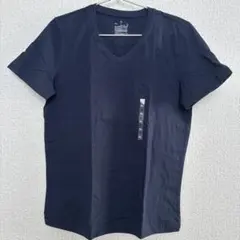 無印良品 オーガニックコットン Vネック Tシャツ XL ネイビー　MUJI