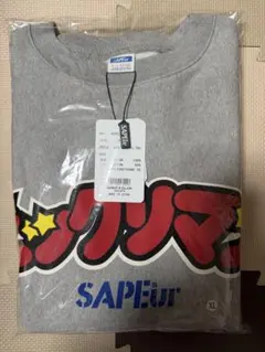 絶*！様 SAPEur グレー トレーナー & 水色マフラーセットXXL ビック 