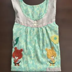 クマの学校刺繍 エプロン