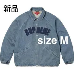 Supreme デニムジャケット レザーラベル付き Supreme デニムジャケット レザーラベル付き
