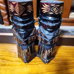 木製彫刻 人物像 2体セット