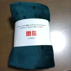 【新品】ユニクロ　年末祭　フリースブランケット　深緑