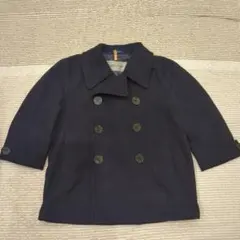 Pコート　スクールコート　ネイビー　紺　ウール　130　キッズ子供用