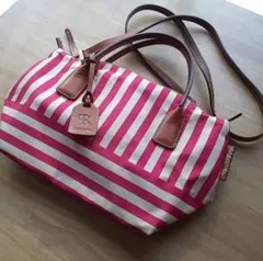 [美品]ロベルタピエリ ストライプショルダーバッグ