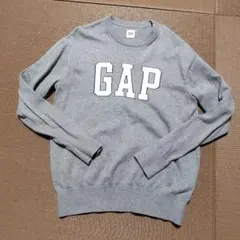 GAPメンズロゴインターシャーセーターXSグレー