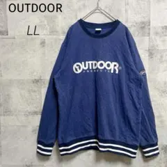 OUTDOOR アウトドア【LL】トレーナー 長袖 ネイビー ロゴ カジュアルのサムネイル