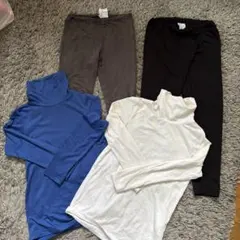ユニクロUNIQLO ヒートテック　タートルネック・レギンス4点セット