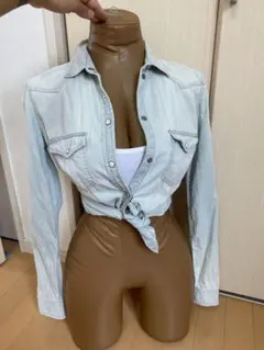 完売品　美ライン　デニムシャツ