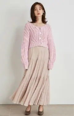 snidel 2WAYロービングショートニットプルオーバー　ピンク スナイデルのサムネイル