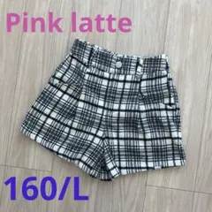 【ピンクラテ/PINK LATTE 】チェック柄ショートパンツ L/160