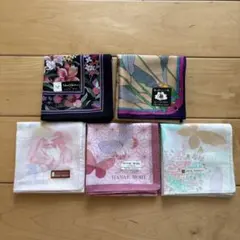 ⭐️値下げ⭐️ハンカチ 5枚セット 花柄・蝶柄など