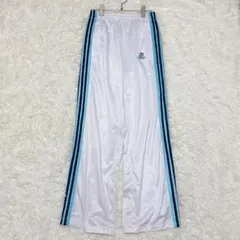 コスミックサーフ トラックパンツ ワイド サイドライン 白 青 ウエストゴム