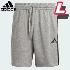 アディダス エッセンシャルズ 3ストライプス ショーツ グレー L GK9599