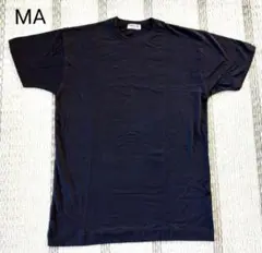 未使用 メンズ コットン クルーネック Tシャツ サイズMA 黒 ブラック