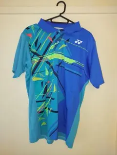 YONEX ポロシャツ L 青/緑
