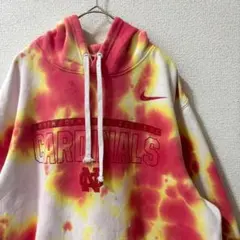 NIKE カレッジ パーカー L タイダイ CARDINALS 古着