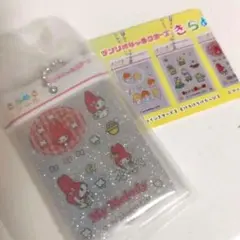 サンリオキャラクターズ　きらめきシール風チャーム　マイメロディ