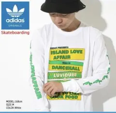 adidas Skateboarding 長袖Tシャツ ホワイト M