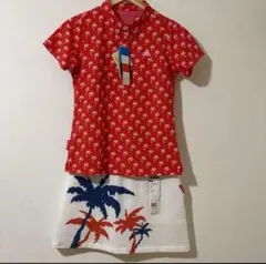 新品L ルコック GOLF ボタンダウンシャツ&ストレッチスカート上下セット❣️