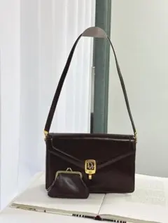 ★希少★クリスチャンディオール　レザー ショルダーバッグ ポーチ付き