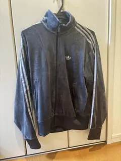 adidas FB ファイヤーバードベロア トラックジャケット ダークグレー
