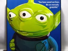 【新品 No 719】 ポップアートパネル エイリアン リトルグリーンメン