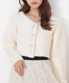 JILL by JILLSTUART リボンビジューフェザーカーディガンのサムネイル