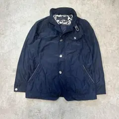 vintage ネイビー ボタン付きジャケット古着春物