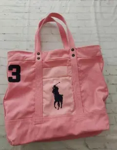 RALPH LAUREN 大容量トートバッグ ビッグポニー 刺繡ロゴ