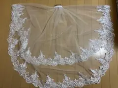 ホワイトレースウェディングベール