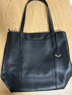 新品 エティアム ETiAM 本革シュリンクレザー トートバッグ ブラック