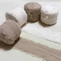 クリスマスオーナメント4点ドライフラワーリース作りハンドメイド用麻リボンDIY