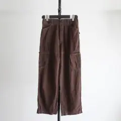 90s OLD Cotton Rayon Wide Cargo Pants