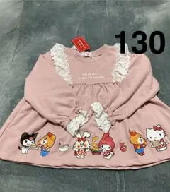 新品 130 サンリオ スイマー トレーナー チュニック 女の子