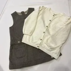 gap H&M ￼ジャンバースカートとカーディガン 80サイズ
