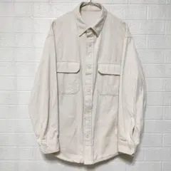 GU ジーユー (M)　コーデュロイ CPOシャツ サイドポケットあり　メンズ