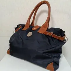 オロビアンコ　トートバッグ　ネイビー　　イタリア製