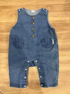 petit main デニムロンパース ボタン付き 70cm
