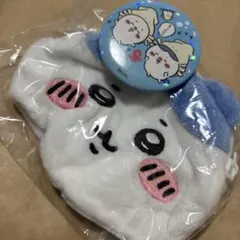 ちいかわ トレーディングおかおポーチ　ハチワレ　水族館バッジ　2点セット