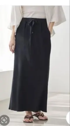 COEN ピグメント　リブ　イージーナロースカート