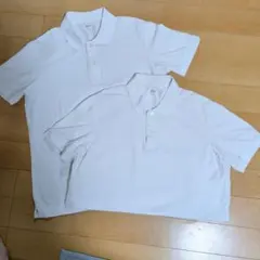 ユニクロ白ポロシャツ 2枚セット XLサイズ