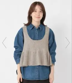 studioclip7ゲージ切り替えフレアベスト新品未使用タグ付き　ベージュ