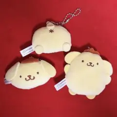ポムポムプリン もちもちぬいぐるみボールチェーン　3点セット