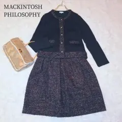 MACKINTOSHPHILOSOPHY ツイード　ワンピセットアップ 金ボタン