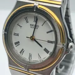 稼働 金張り セイコー 9521-6010 オクタゴン ローマン 腕時計 コンビ 
