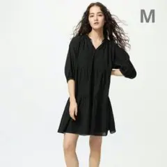 UNIQLO　ティアード　ミニワンピース（7分袖）